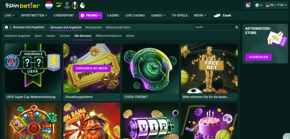 Spinbetter Casino Boni Luxemburg.